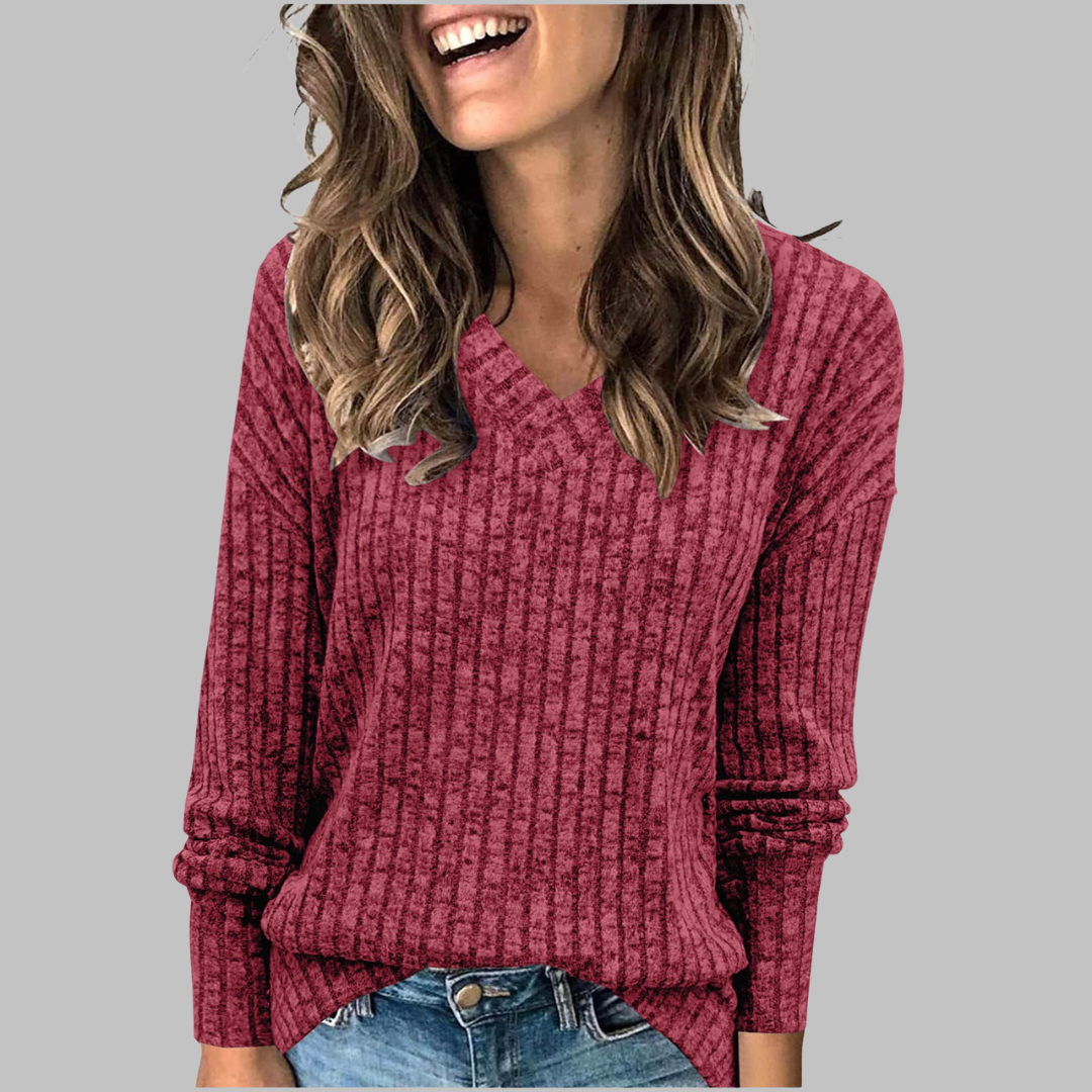 Sienna Soft V-Neck Long Sleeve Top