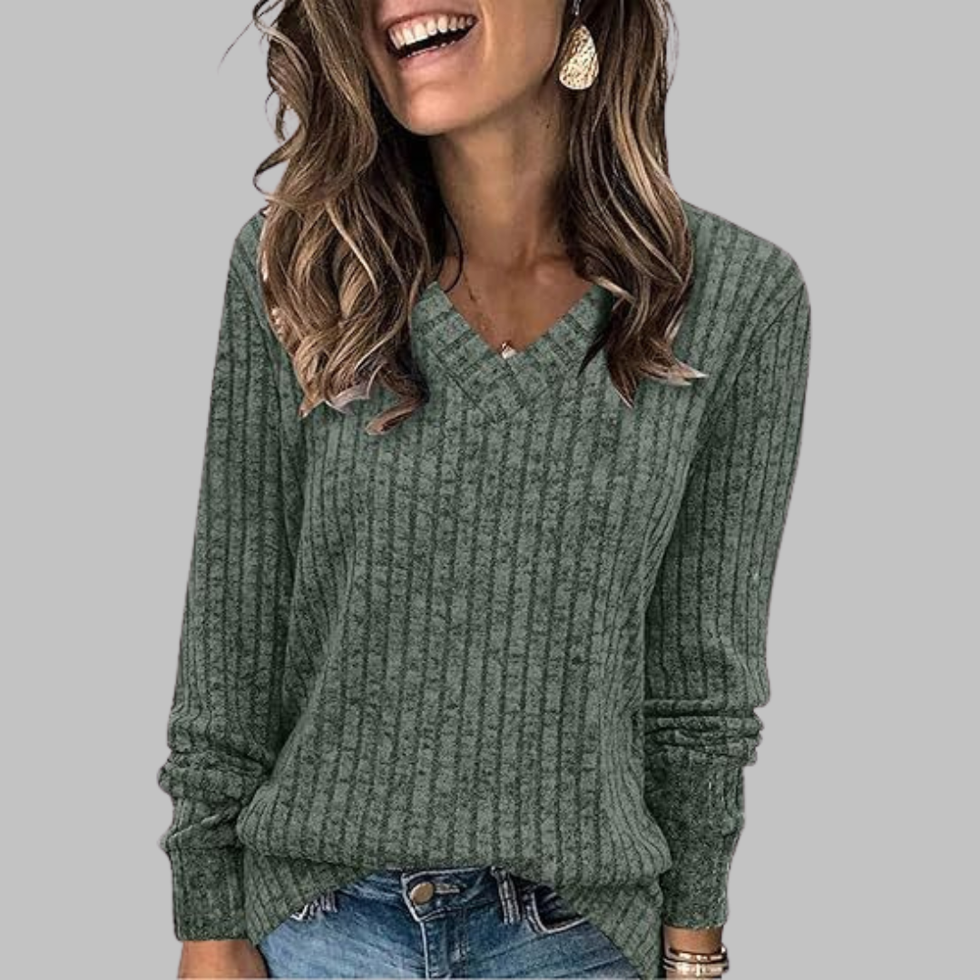 Sienna Soft V-Neck Long Sleeve Top