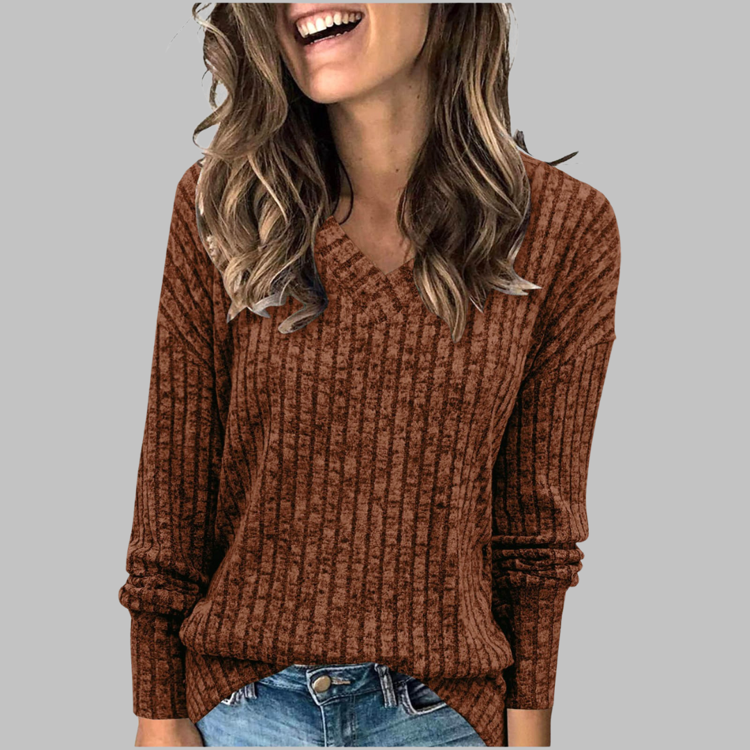 Sienna Soft V-Neck Long Sleeve Top