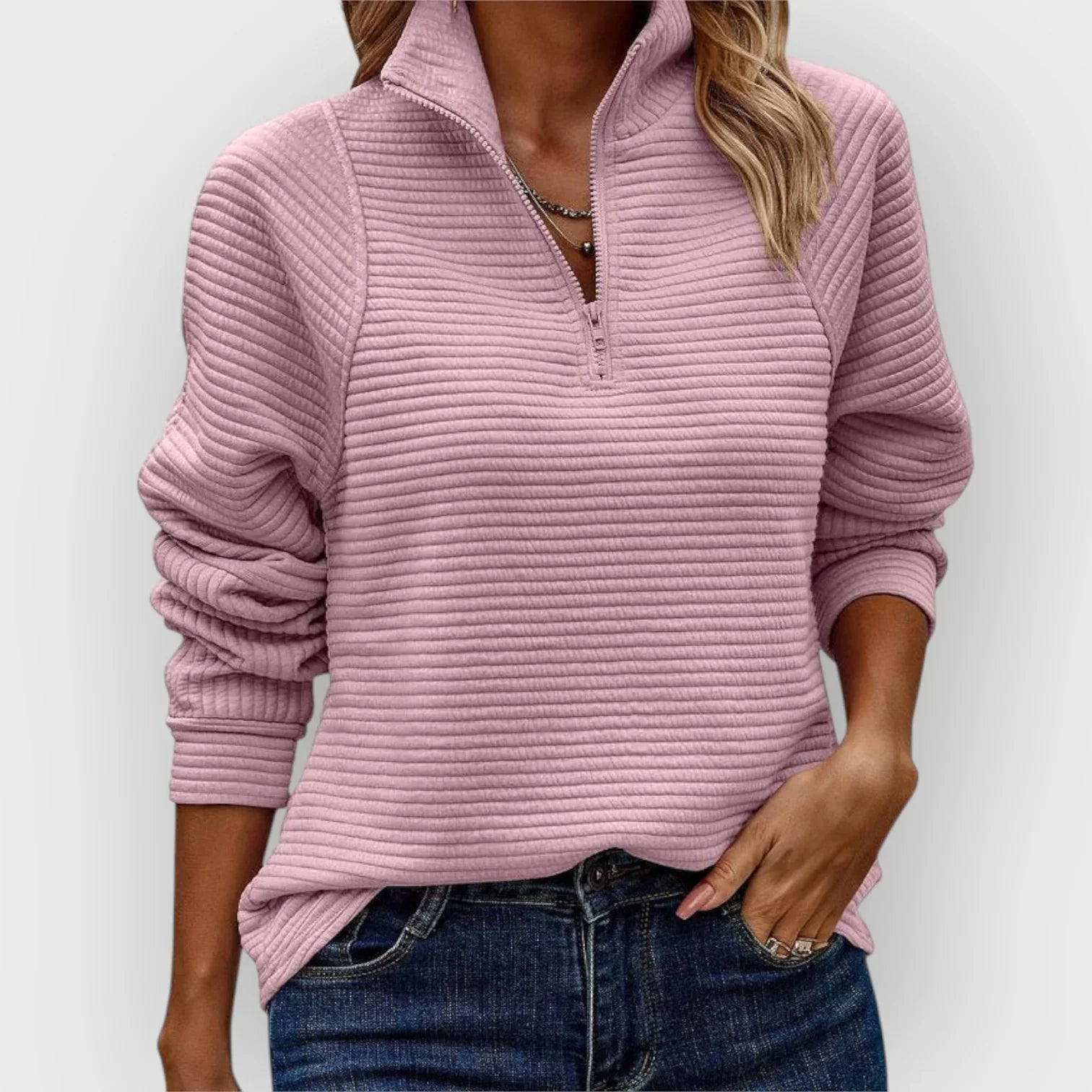 Lyanna™ Textured Half-Zip Pullover