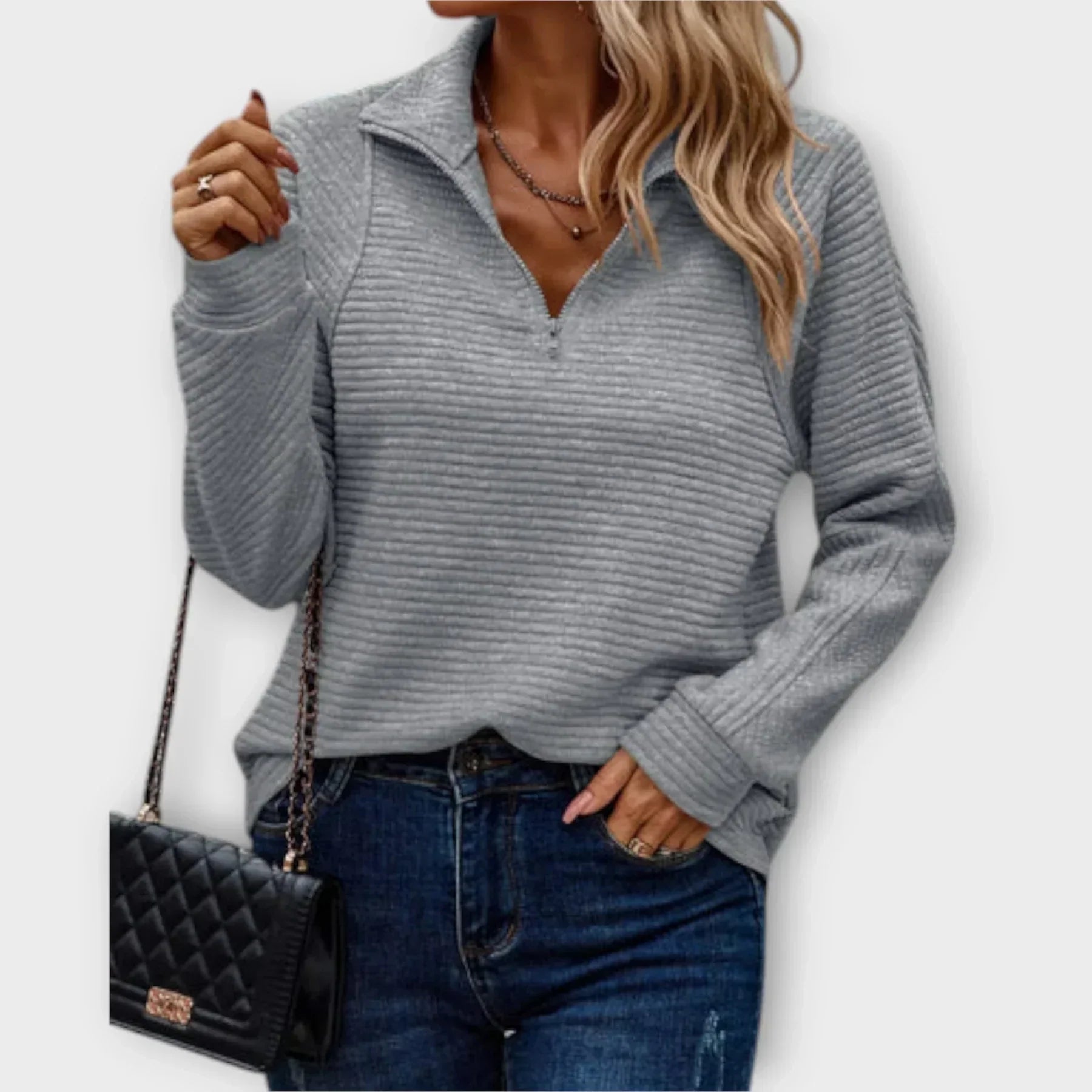 Lyanna™ Textured Half-Zip Pullover